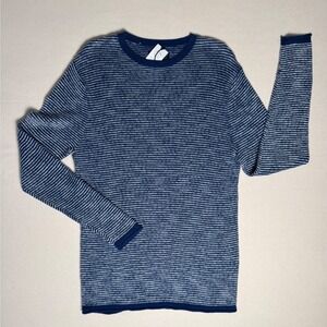 Treasure & Bond Men's Sweater Pullover Blue Stripe Cotton‎ Small
